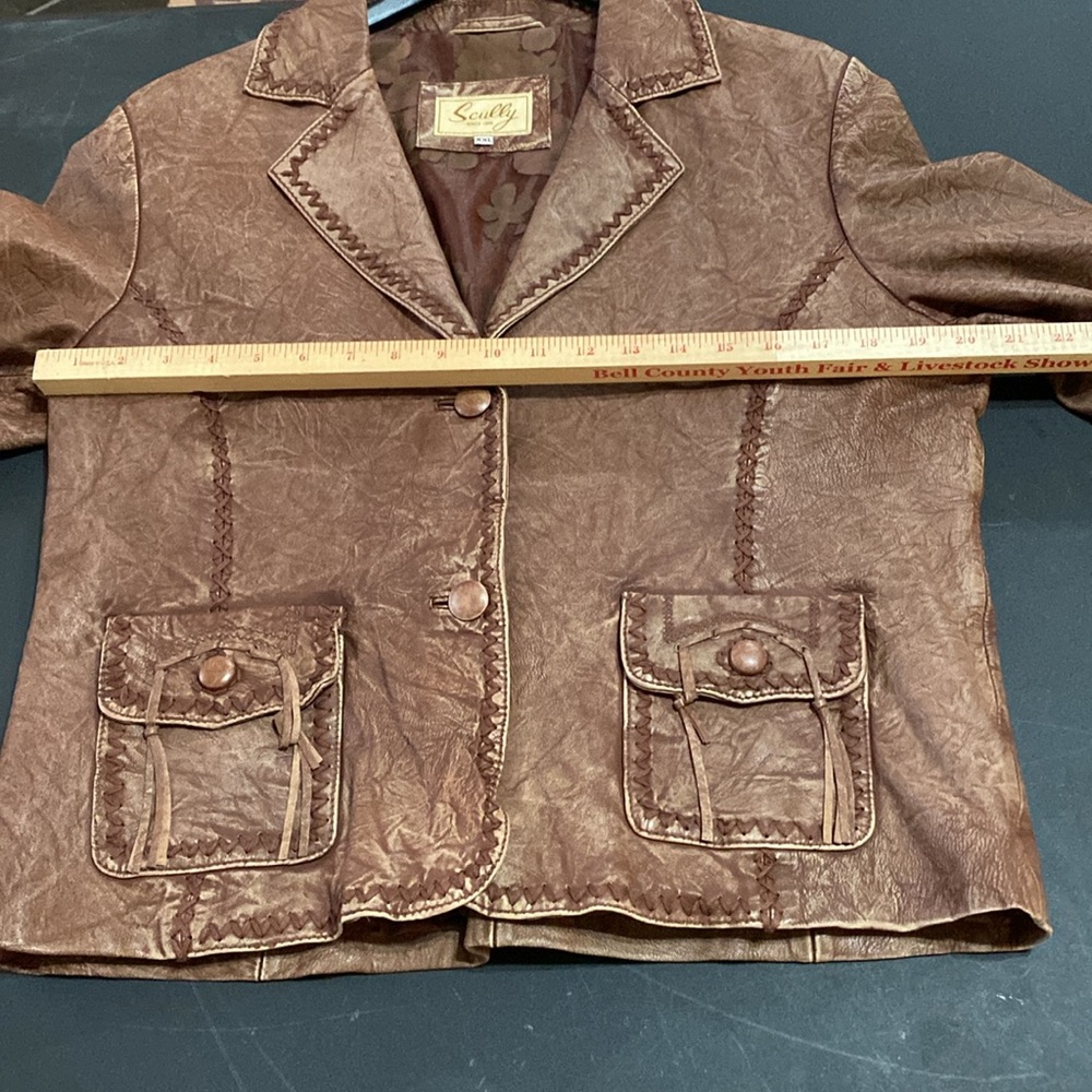 Scully Brown Leather Jacket; Size XXL - Picture 9 of 13